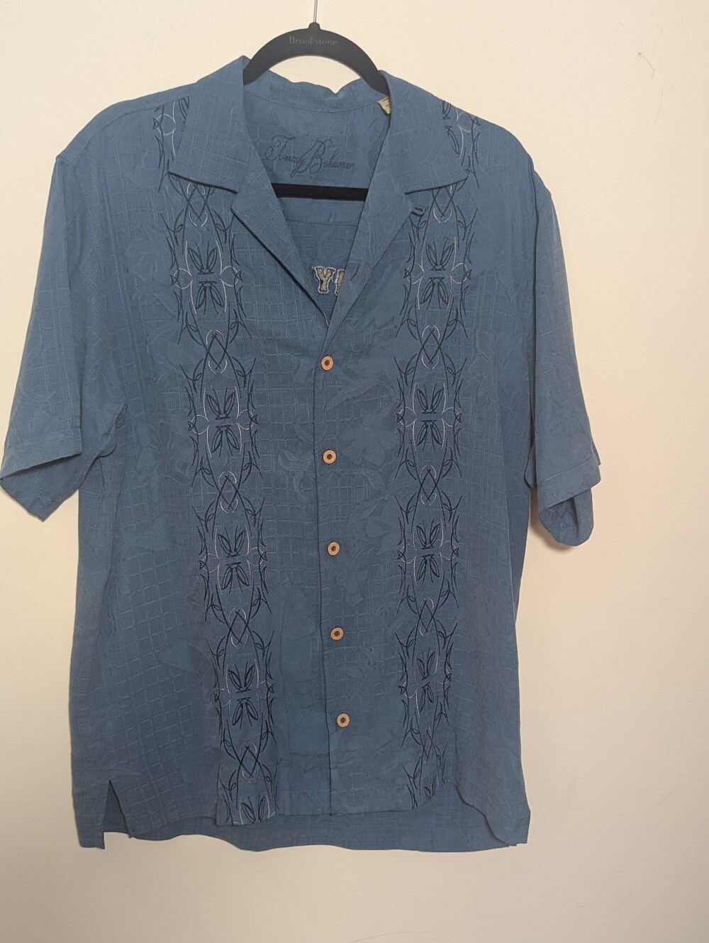 Tommy Bahama Island Chopper Silk Embroidered Motorcycle Shirt Men’s S